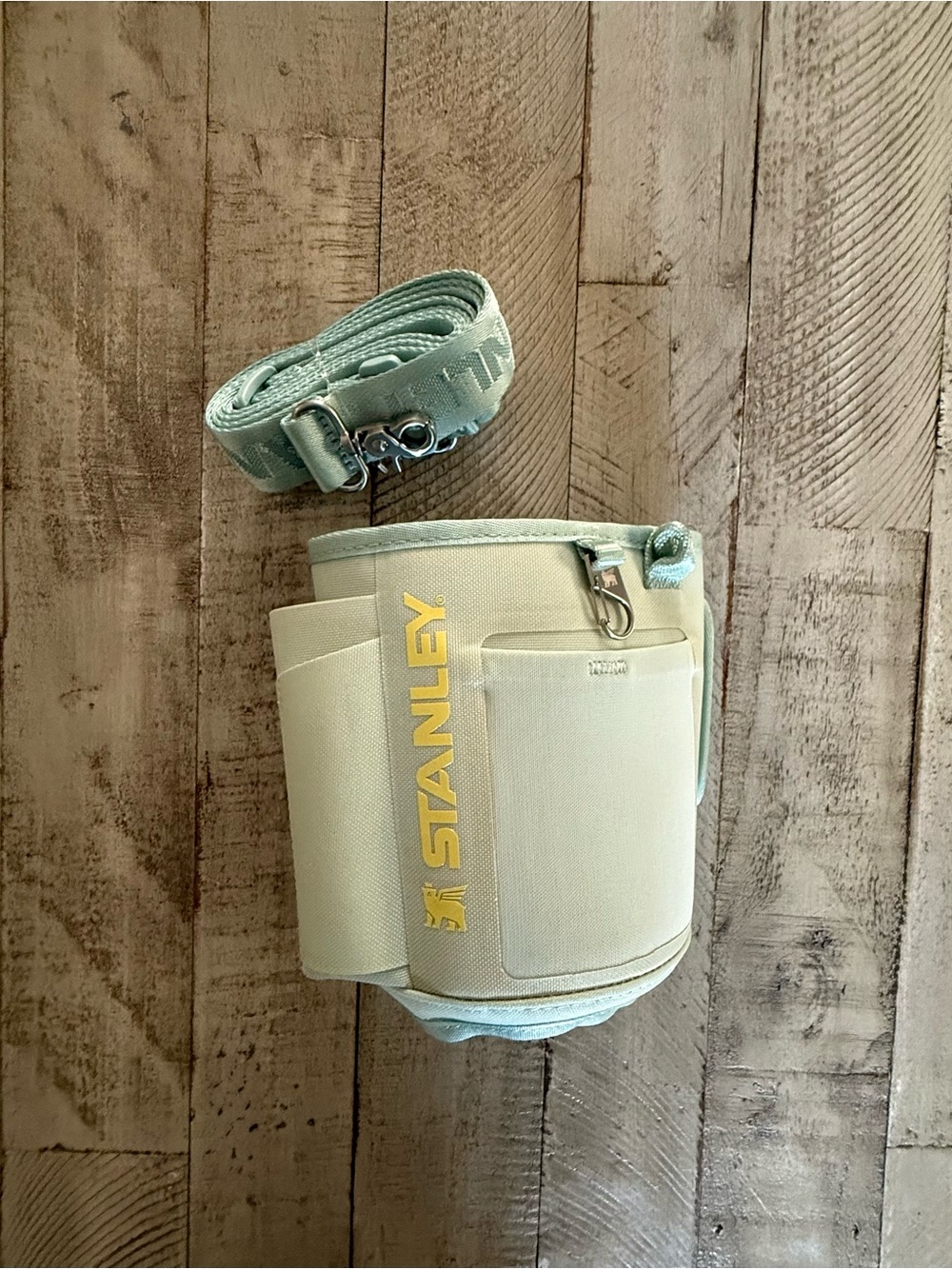 Stanley Mint and Lemon Insulated Cup Sling with Strap NWT - Picture 2 of 4